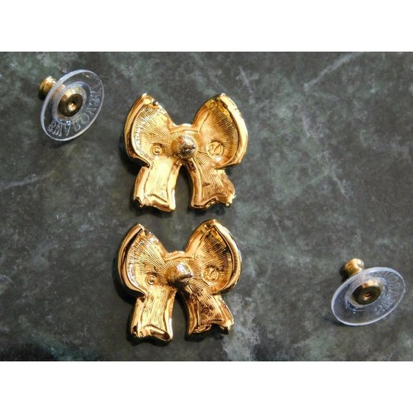 Swarovski Swan Bow Crystal Earrings - Picture 4 of 5